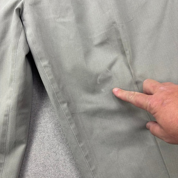 Vintage 90s Duck Head Chino Pants Mens 36x30 Dark Khaki Pleated Cuffed *FLAW - Picture 8 of 12